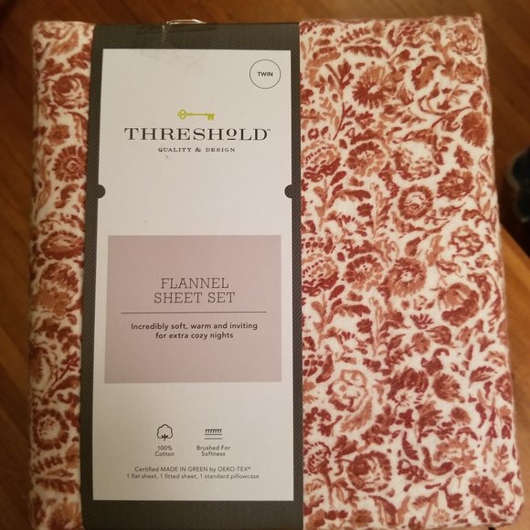 Threshold Bedding Threshold 0 Cotton Flannel Twin Sheet Set Nwto